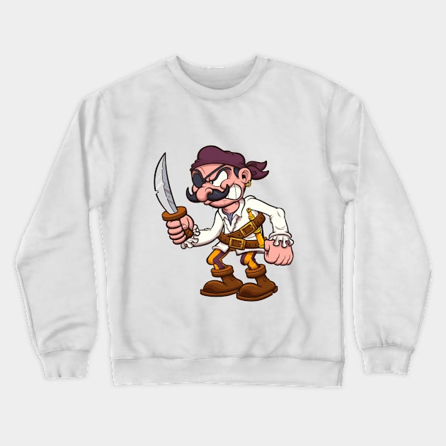 Cartoon Pirate Crewneck Sweatshirt by TheMaskedTooner